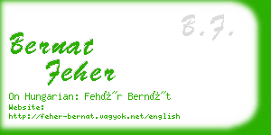 bernat feher business card